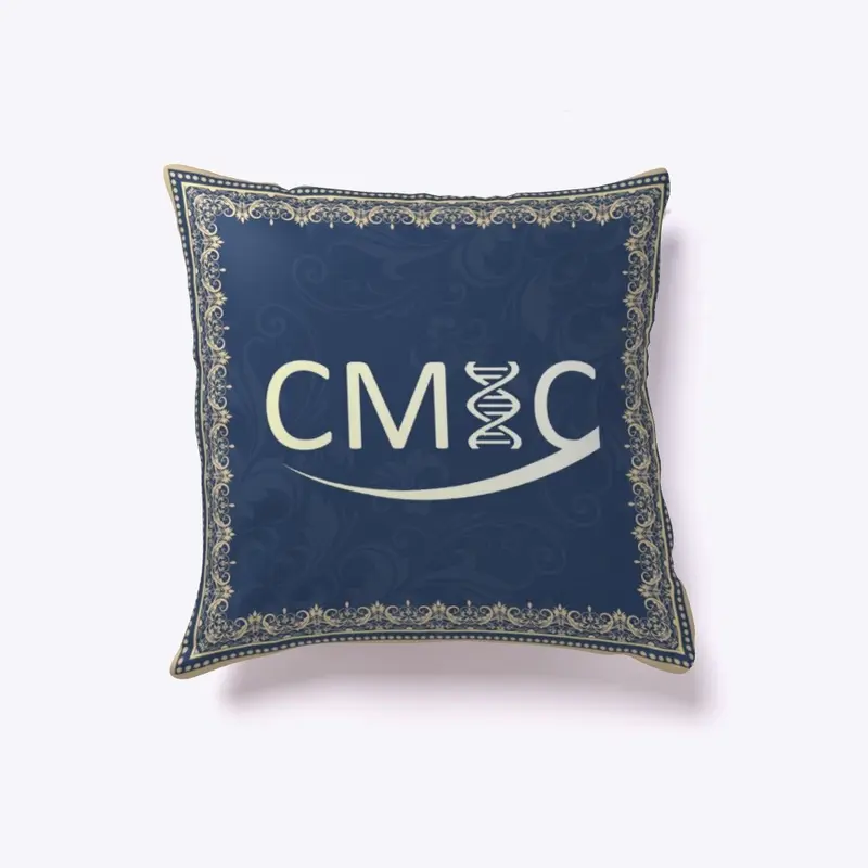 CMIC Deep Blue and Gold Pillow